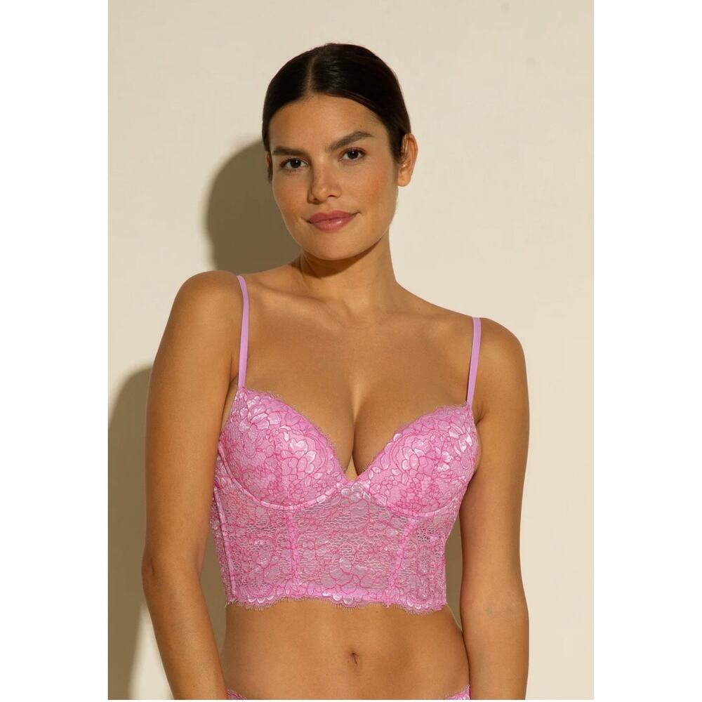 Cosabella Pret-A-Porter Push-Up Bustier Top – Neela Flower – NWT